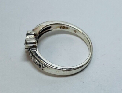 Disney Sterling 925 Silver Mickey Mouse Double Icon CZ Ring Sz 6