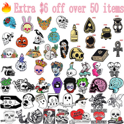 Halloween Punk Style Enamel Pin Lapel Collar Corsage Brooch Women Men Jewelry