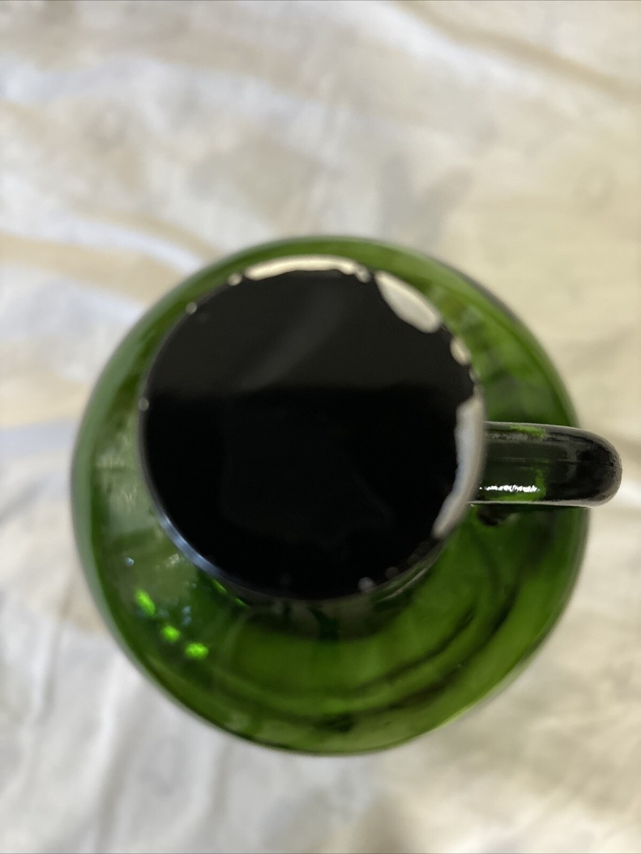 Large Vintage Green Glass 3 Liters Bottle with Handle | eBay