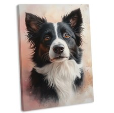 Border Collie Dog Canvas Wall Art Print Framed Pet Picture Portrait Painting