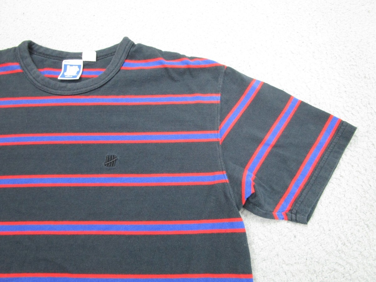 Undefeated Shirt Mens Medium Red Black Blue Striped Adult tee | eBay