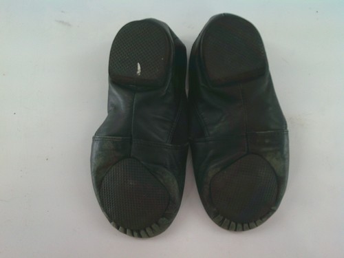 Dance Jazz Shoes ABT Black 13.5M Little Kid Side Elastic Split Sole Leather - Picture 2 of 5