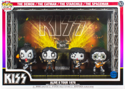 Funko Pop 4 Pack Album Kiss Alive II Tour 1978 Special Edition Deluxe Rock Music