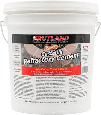 Versatile 25 lb Rutland Refractory Cement - Perfect for Stoves & Outdoor Ovens
