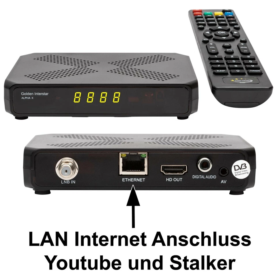 Türkische TV Sat Receiver Alpha X FULL HD vorprogrammiert Deutsch Türkisch LAN - Bild 3 von 4
