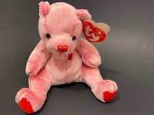 TY Beanie Baby - ROMANCE the Valentine's Day Bear Heart Nose DOB Feb 2 2001