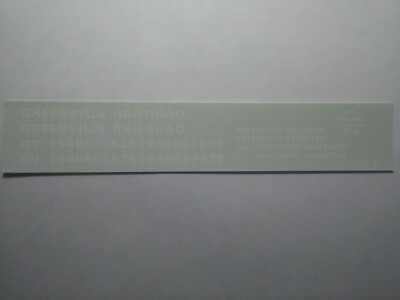 The Herald King HO Decal ''Greenville Railroad'' ~ TS