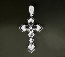Sterling Silver 925 Jesus Christ Crucifix Cross Pendant