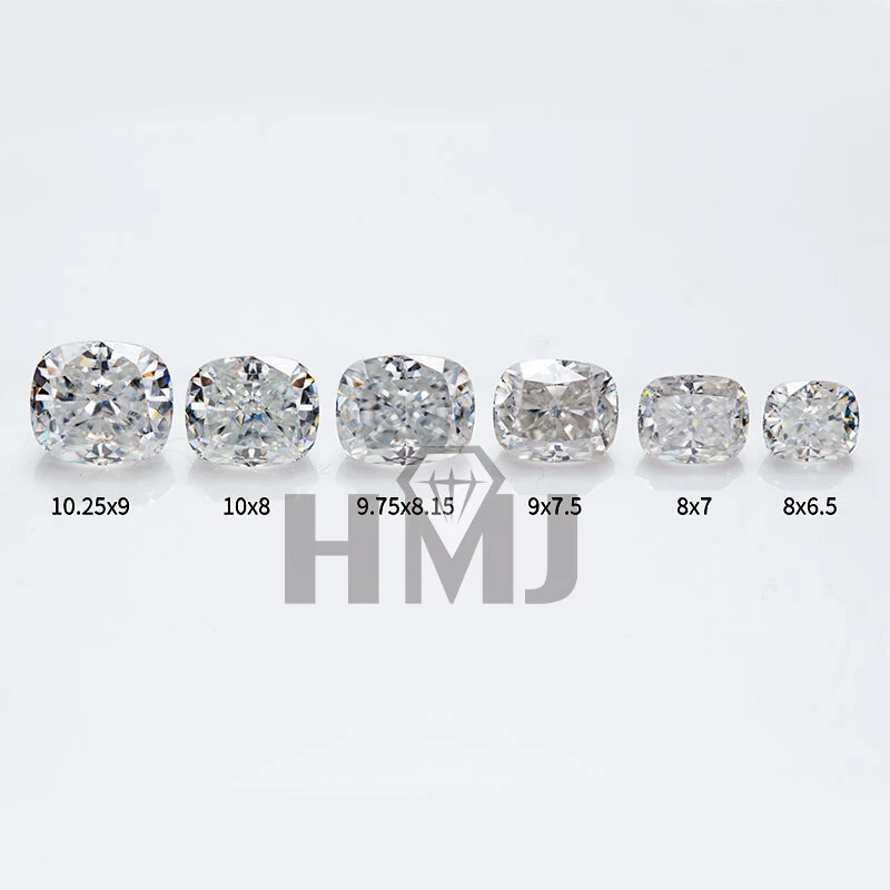 Crushed Ice Cut Cushion D White Loose Moissanite Stone Gemstone VVS1 With GRA - Image 4 of 4