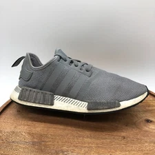 Size 10.5 - Adidas Mens Athletic NMD R1 Grey White Casual Shoes Sneakers EE8817