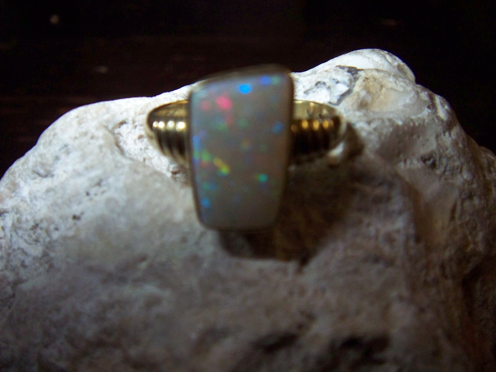 Extravagant goldsmiths ring solid opal full opal … - image 3