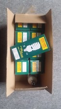 Energy Saving Compact Fluorescent Light Bulbs Bayonet Cap. Pack of 10 (9 UNUSED)