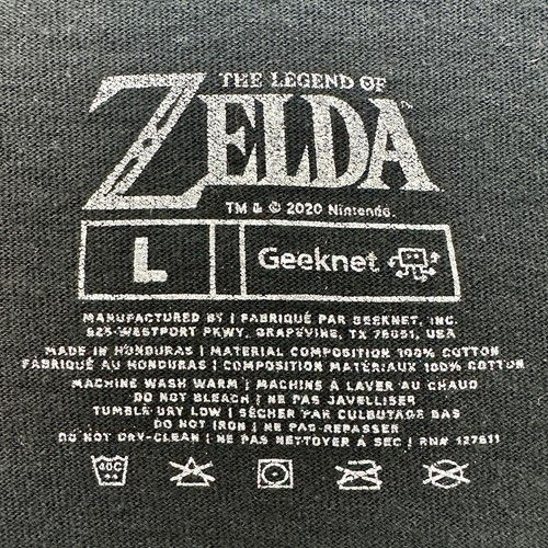 Camiseta Geeknet The Legend of Zelda Link unisex L negra 2020 Nintendo - Imagen 4 de 5