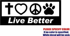 LIVE BETTER Decal Sticker JDM Funny Vinyl Car Window Bumper Truck Laptop 12"