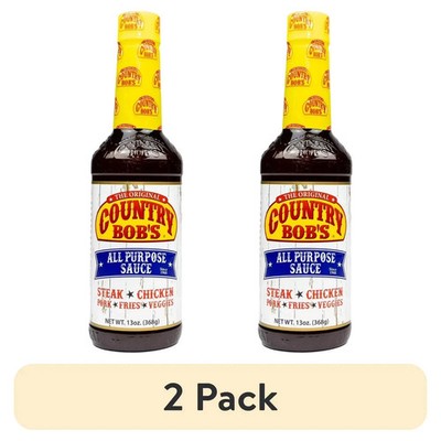 (2 pack) Country Bob s All Purpose Sauce, The Original, 13 oz Bottle...