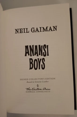 ANANSI BOYS by NEIL GAIMAN EASTON PRESS BRAND NEW SIGNED