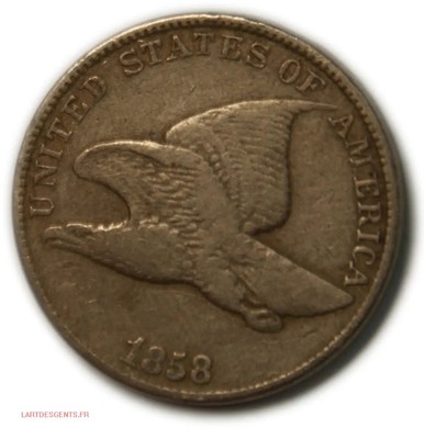 (GERM) US 1858 Flying Eagle Cent 1C, larges letters, lartdesgents p1193/16