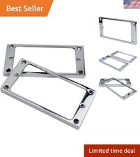 Chrome Flat Metal Humbucker Pickup Mounting Ring Set for Electric Guitars 2PCS