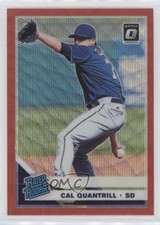 2019 Panini Donruss Optic Rated Rookies Red Wave Prizm Cal Quantrill #91 uk2