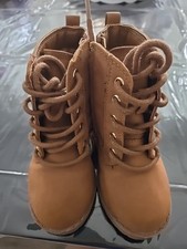 Wonder Nation Toddler Girl Brown Boots Sweater Lined Casual Size 7