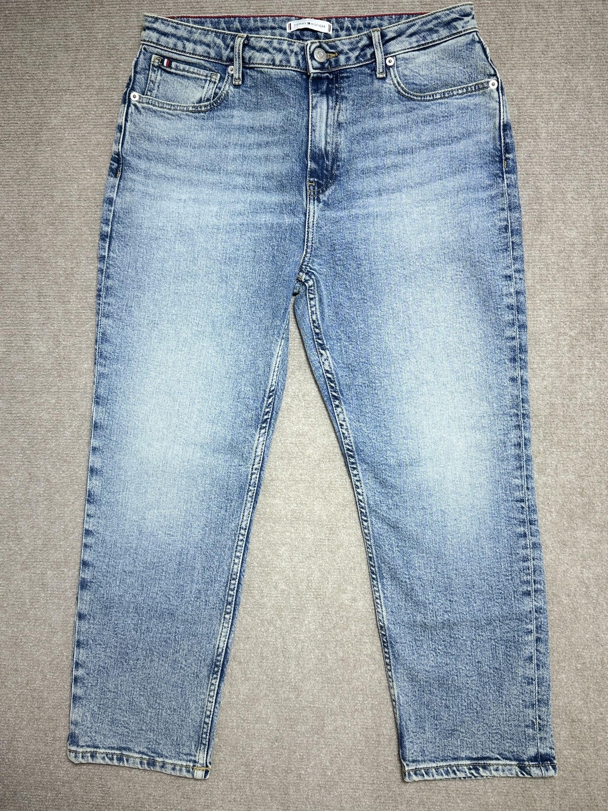 S 32x28 Blue Denim Slim Ankle Cigarette Fit Made Tunisia