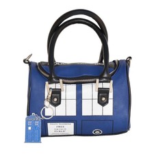 Doctor Who TARDIS Handbag PU Blue Crossbody Shoulder Bag Valise Gift Unisex New