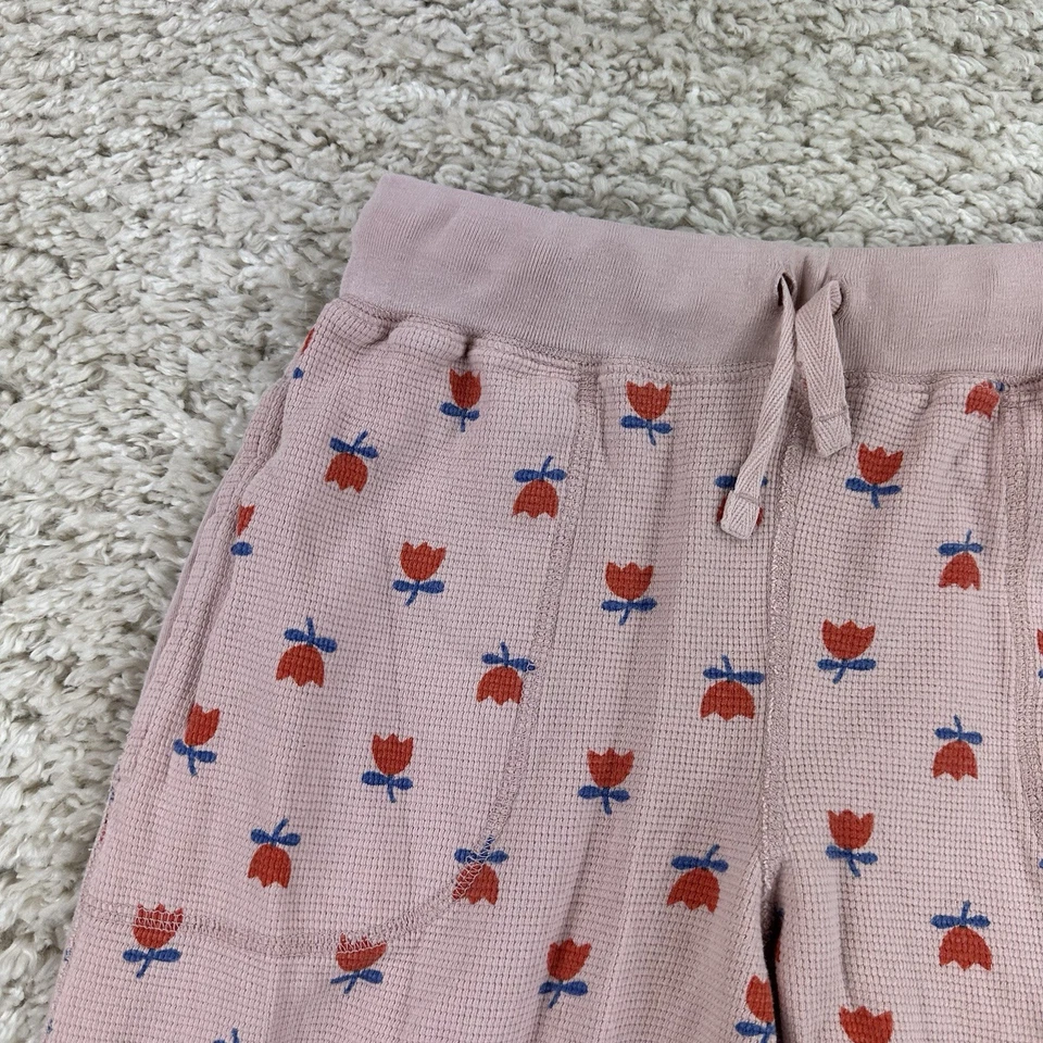 Pantalones Jogger Hanna Andersson Talla 12 Rosa 100% Algodón Tejido Waffle Foto 2 de 4
