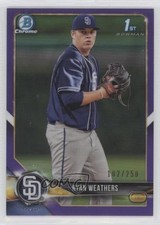2018 Bowman Draft Chrome Purple Refractor 102/250 Ryan Weathers #BDC-182 17f8