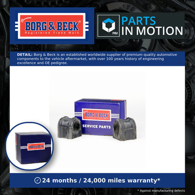 2x Anti Roll Bar Bush (pair) Rear Left or Right BSK7778K Borg & Beck Suspension