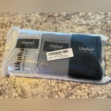 Resistance Bands set of 3 workout fitness exercise black gray Light Medium Heavy