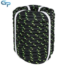 Double 1/2" × 150' Braid Polyester Rope 6180Lbs Breaking Strength Bull Rope