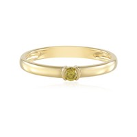 Cavill Damenring Sterlingsilber Vergoldet Mit 0,054Ct Gelbem Diamant-