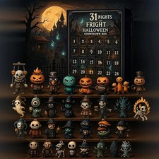 2026 Halloween Advent Calendar 7,15,31 Nights of Fright Halloween Countdown Box