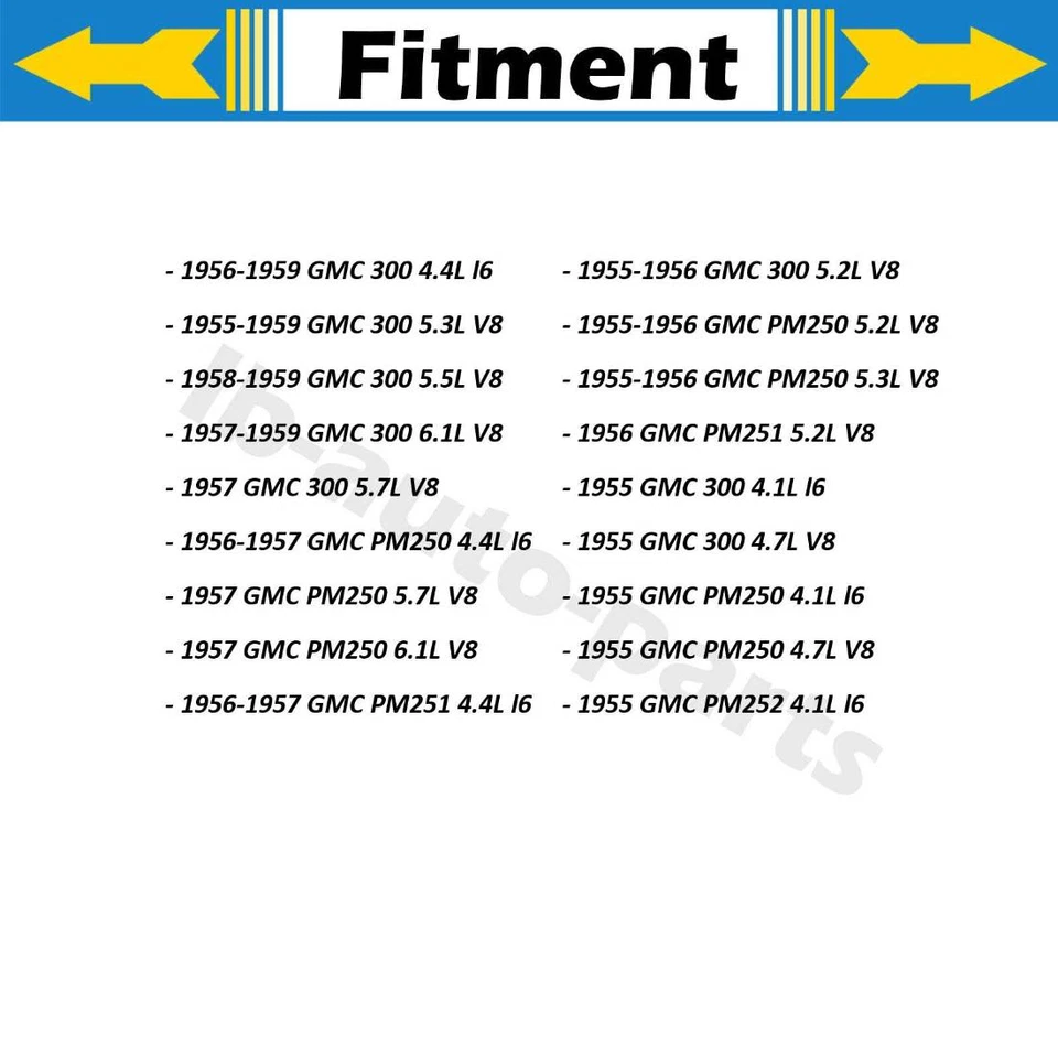 Manguera de freno delantera trasera 4x para GMC PM251 5,2 L 1956 GMC PM251 4,4 L 1956-1957 Foto 2 de 4