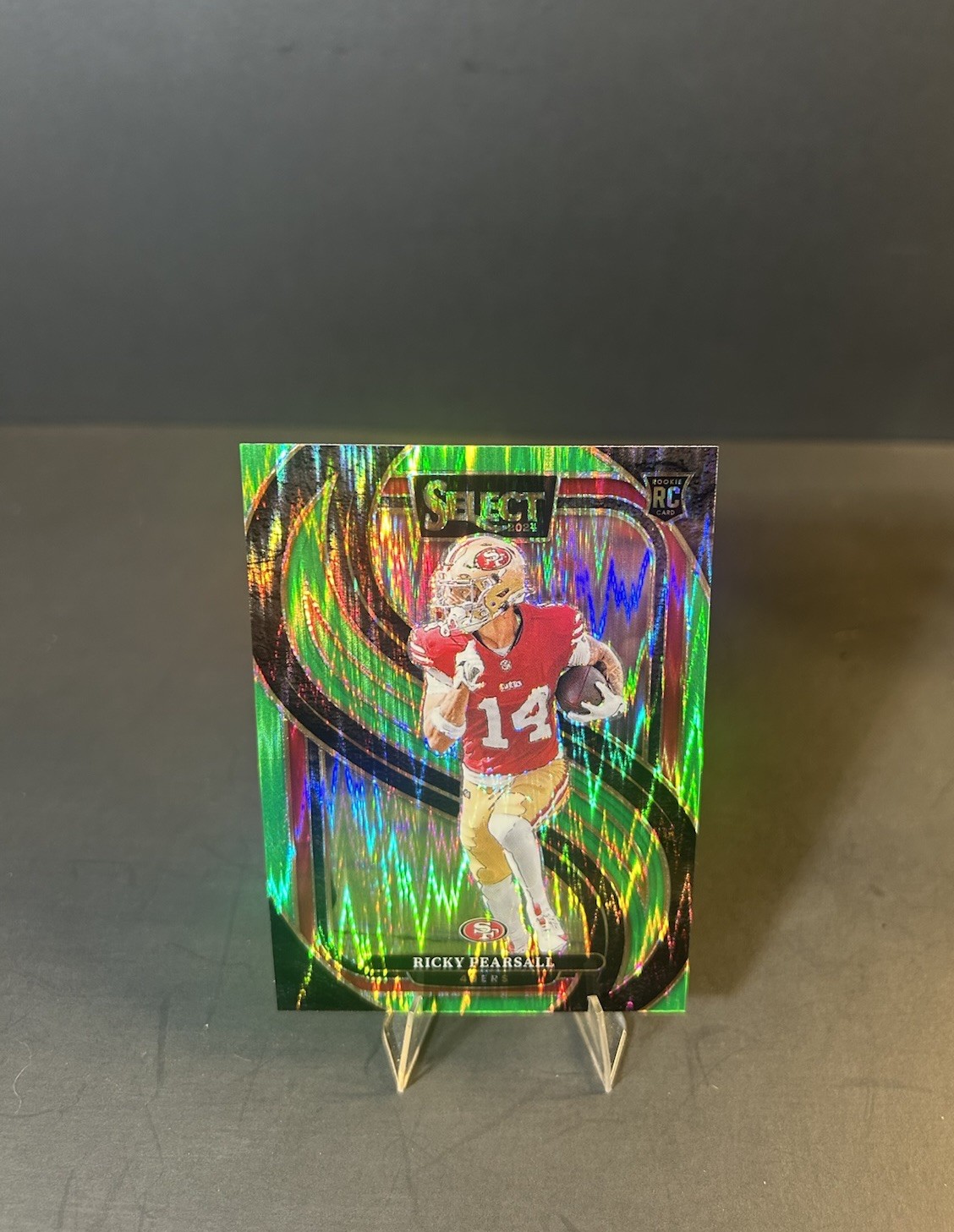 2024 Select Premier Level Ricky Pearsall #173 Neon Green Shock Prizm /499 RC 