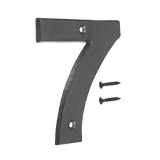 House Numbers and Letters, 5 Inch Cast Iron Vintage Address Numbers Number 7 