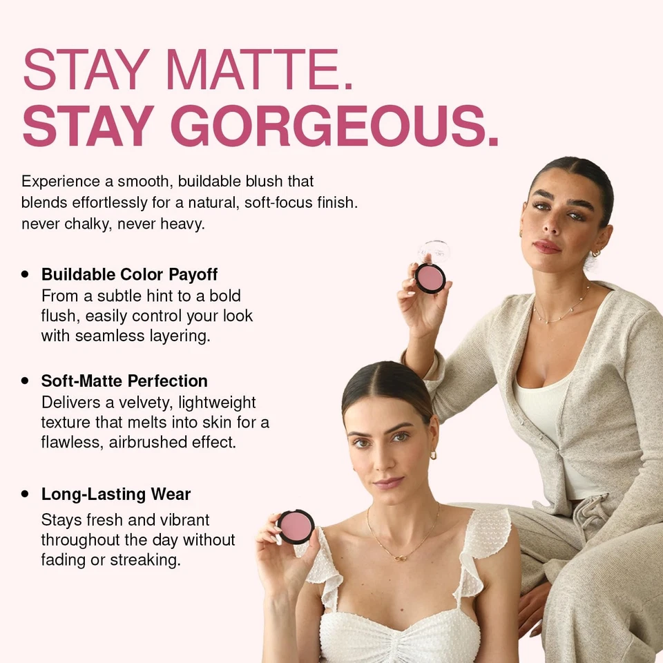 Matte Blush, Brushes onto Cheeks Smoothly, Soft Matte Look and Even Finish, F... - Image 4 of 4