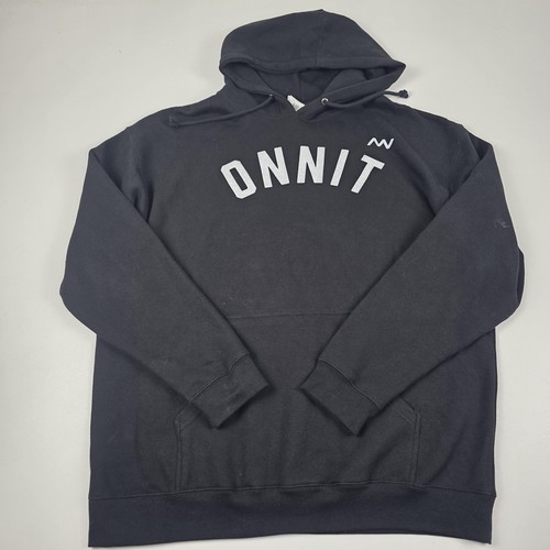 Independent Trading Company Hoodie Mens XL Black ONNIT Graphic Fleece Sweatshirt