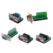 D-Sub 9pin Solderless Connector DB9 RS232 Serial to Terminal Female Male Adapter