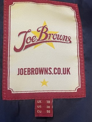 Joe Browns Retro Vantage marineblau gestreift Baumwolle Tweed Blazer normale Passform UK-38''