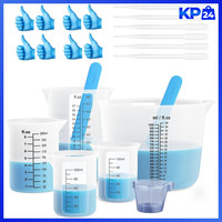 Silikon Messbecher Set 1000Ml, 500Ml, 250Ml, 100Ml FüR Harz Mischen