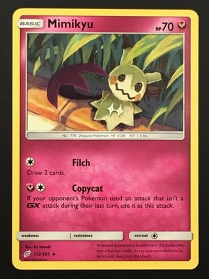 Pokemon TCG Mimikyu 112/181 SM Team Up Regular Rare NM VLP | eBay