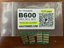 (4) 106R03940 Toner Chip Refill for Xerox VersaLink B600, B610, B615, B605