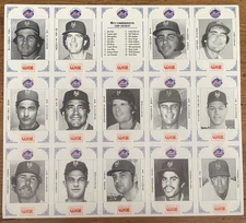 Mets Commemorative Card Collection Uncut Card Sheets - Sponsored by Wiz & Fisher