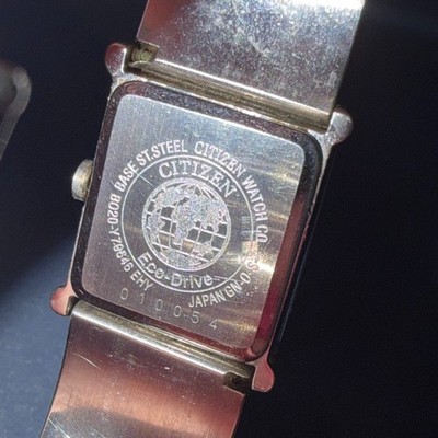 Vintage Citizen Eco Drive White Square Dial Womens Watch Two  display picture 1