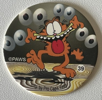 Vintage 1995 Pro Caps Paws GARFIELD Pog #39 NM/MT