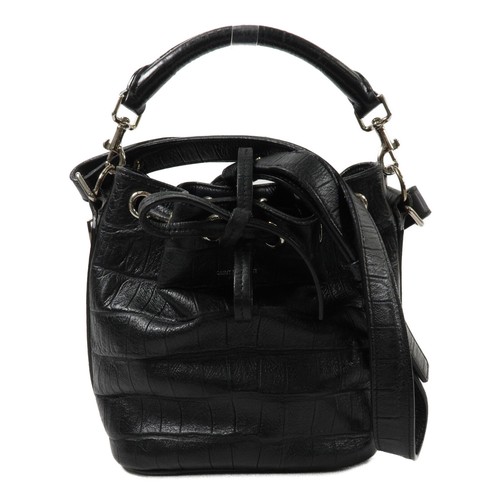 SAINT LAURENT YSL SHW Emmanuelle Small Bucket 2 Way Shoulder Bag VLR340240 Black