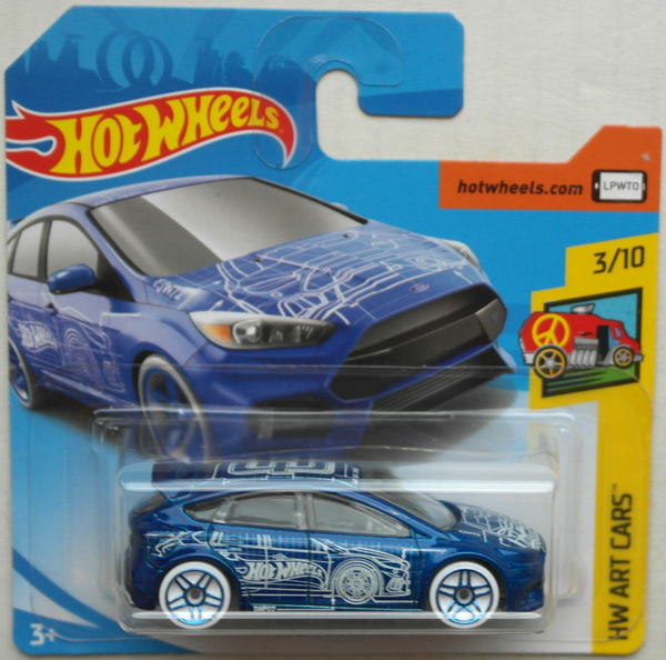 Hot Wheels 2016 Ford Focus Rs Blau Hw Art Cars Neu/Ovp Mattel Hw Motorsport ´16-image