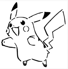 Pikachu Pokémon Reusable Plastic Stencil *MULTIPLE SIZES