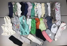Lot Of 32 Pieces Baby Girls Clothing 6 Month 6-9  Months Mixed Brands